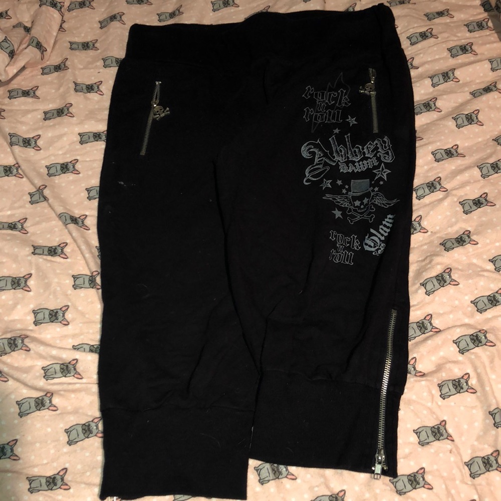 Abbey dawn rare zipper sweatpants capri